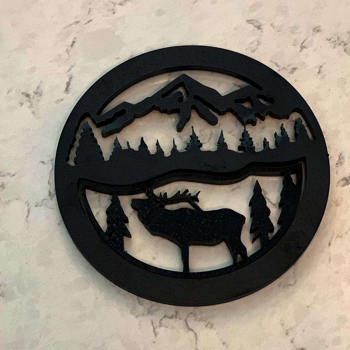Rustic Metal Mountain Trivet